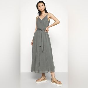 Club Monaco Pleated V-Neck Dress
